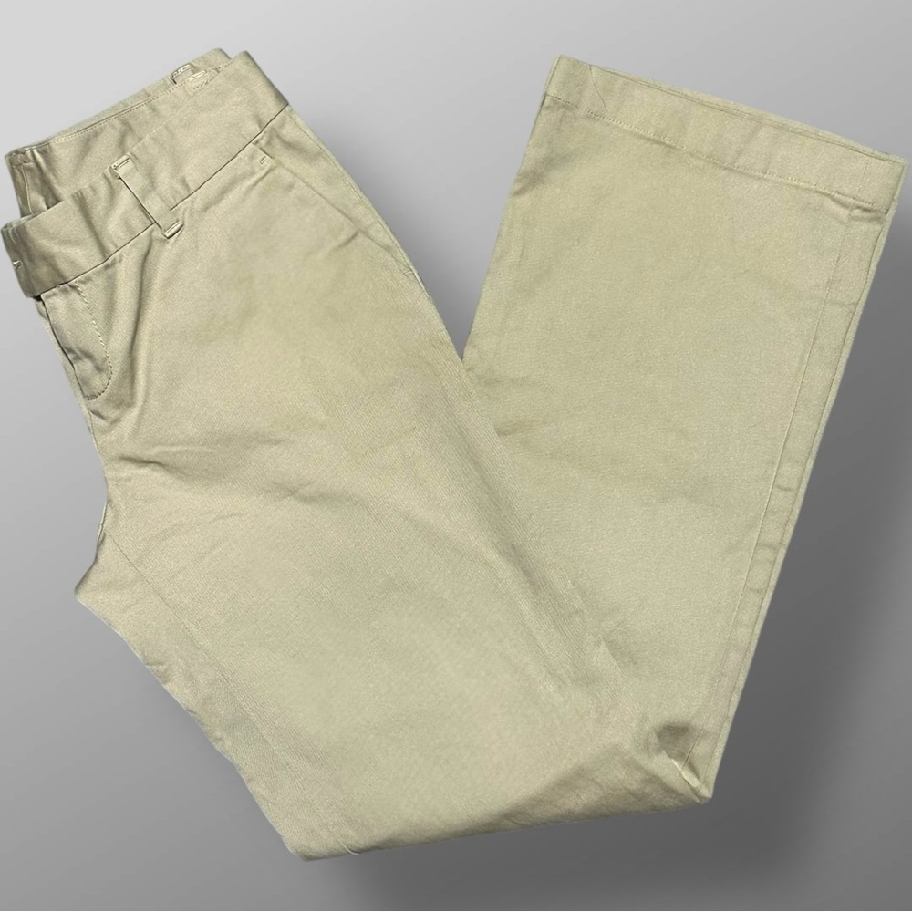 Banana Republic Ryan Fit Chinos Womens Size 4 Khaki Stretch Low Rise Flare Pants